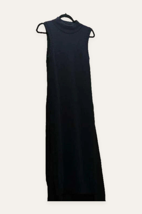 Joseph Joy navy wool cashmere silk long dress