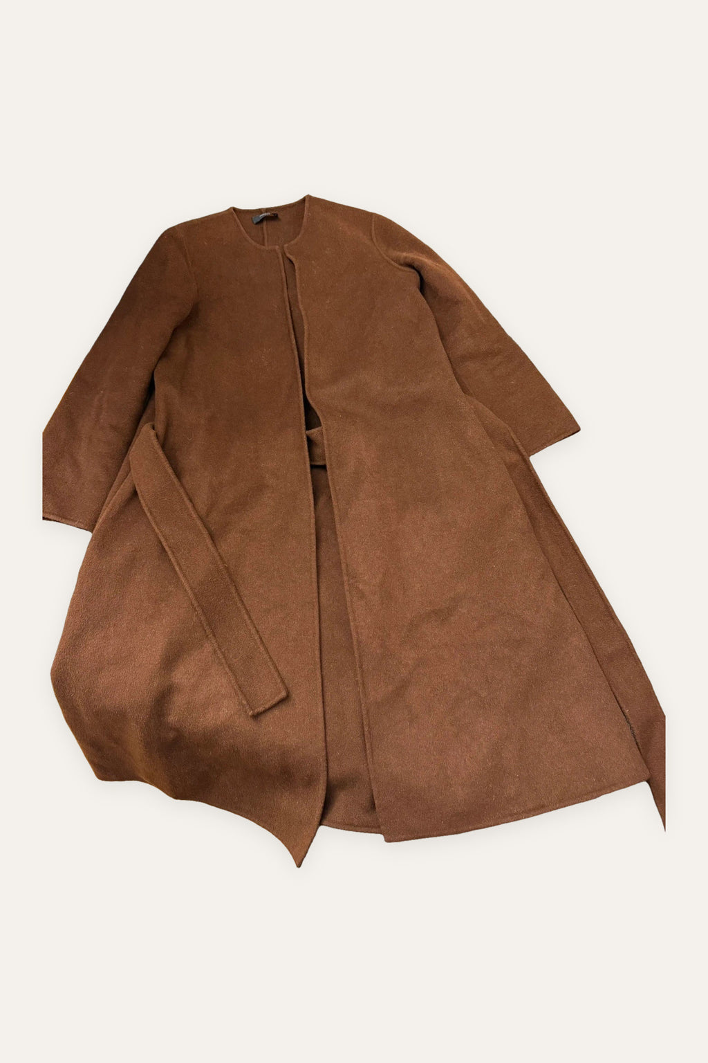 Joseph Oslo dbl cashmere brown belted coat