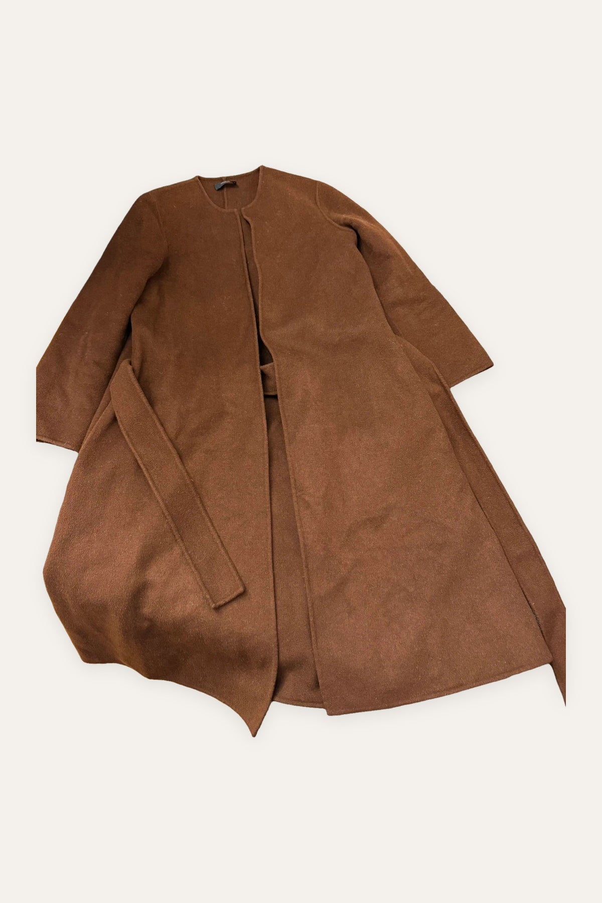 Joseph Oslo dbl cashmere brown belted coat