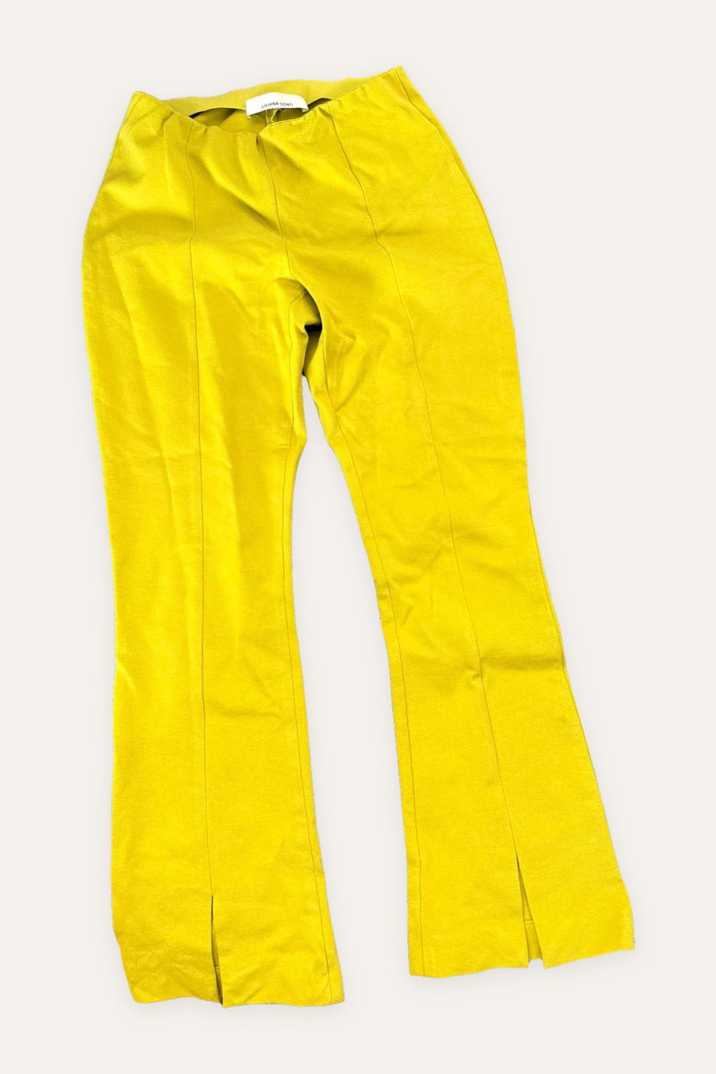 Liviana Conti yellow viscose trousers