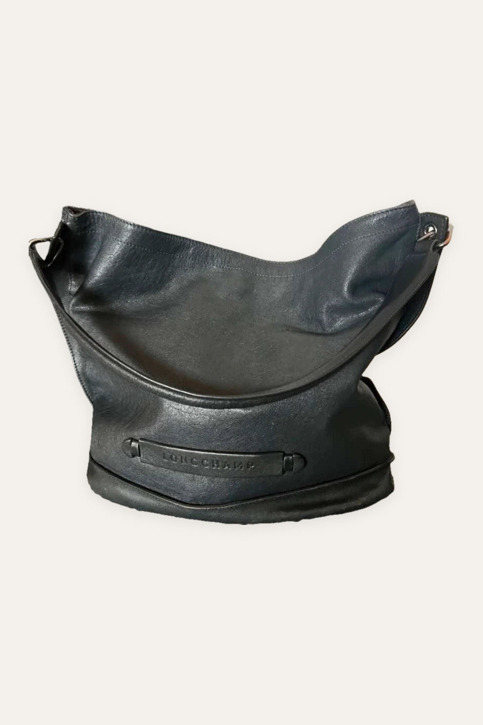 Longchamp 3D black navy leather bag