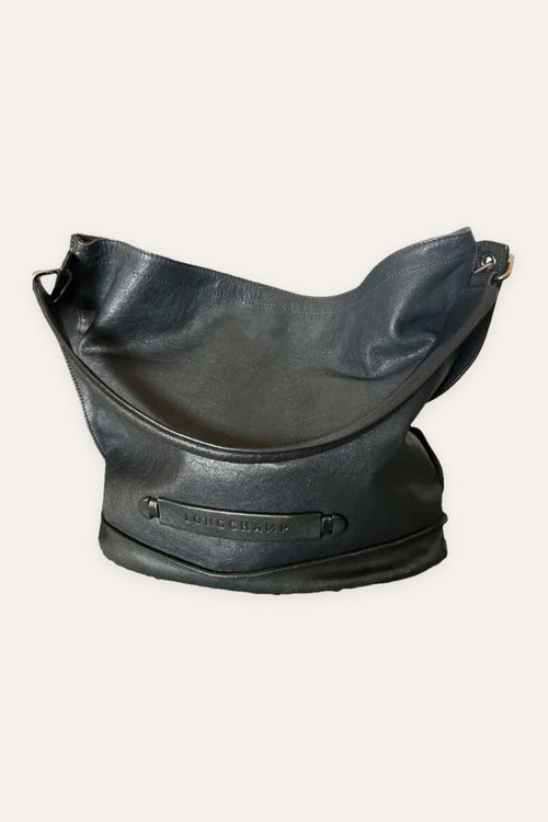Longchamp 3D black navy leather bag