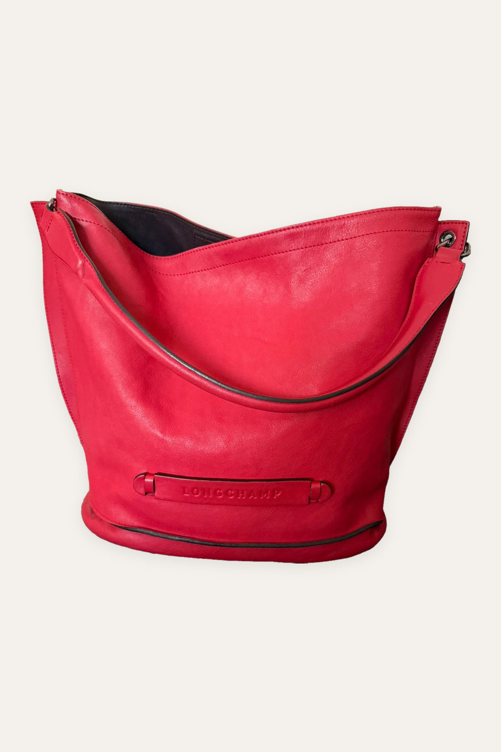 Longchamp 3D fuchsia leather bag