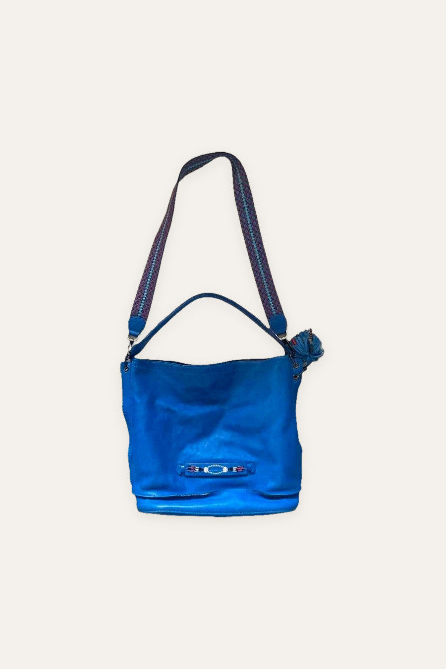 Longchamp 3D massai blue limited edition leather bag