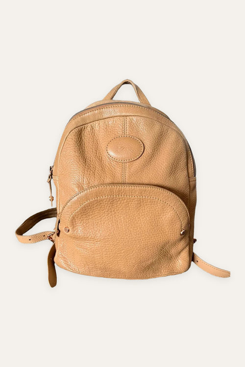 Longchamp cosmos beige leather backpack