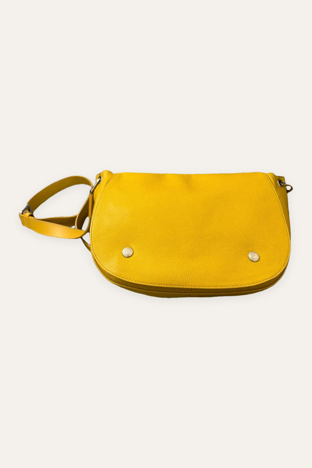 Longchamp Le Foulonné mustard leather crossbody bag