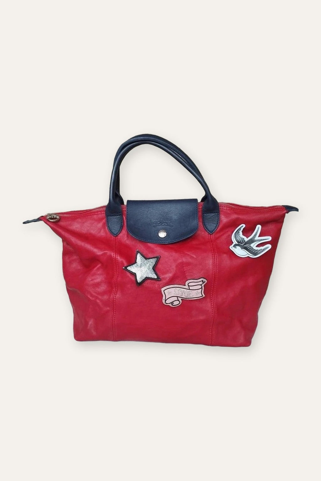 Longchamp le pliage limited edition leather bag