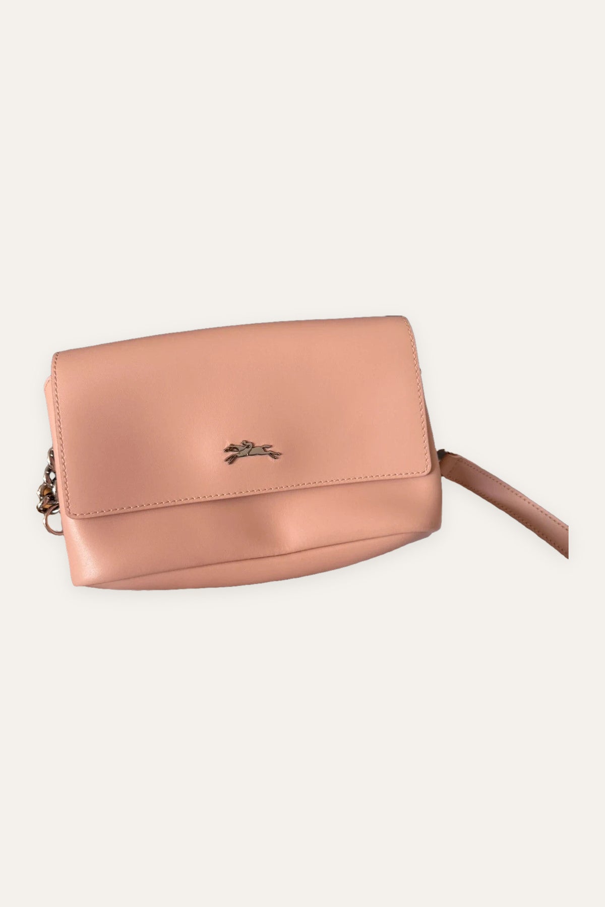 Longchamp new pink leather crossbody bag