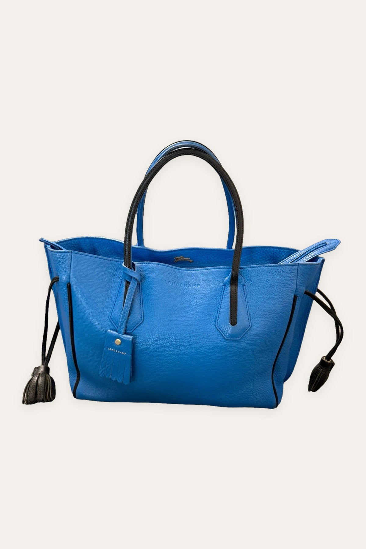 Longchamp Penelope blue leather big bag