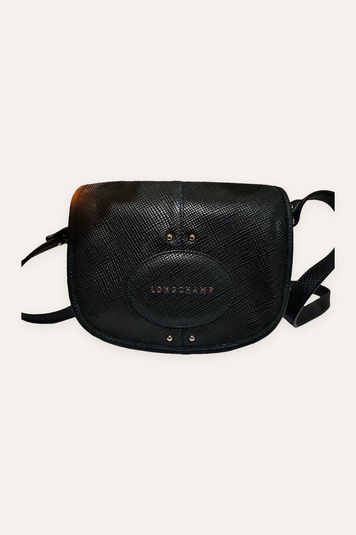 Longchamp quadri dark navy leather crossbody bag