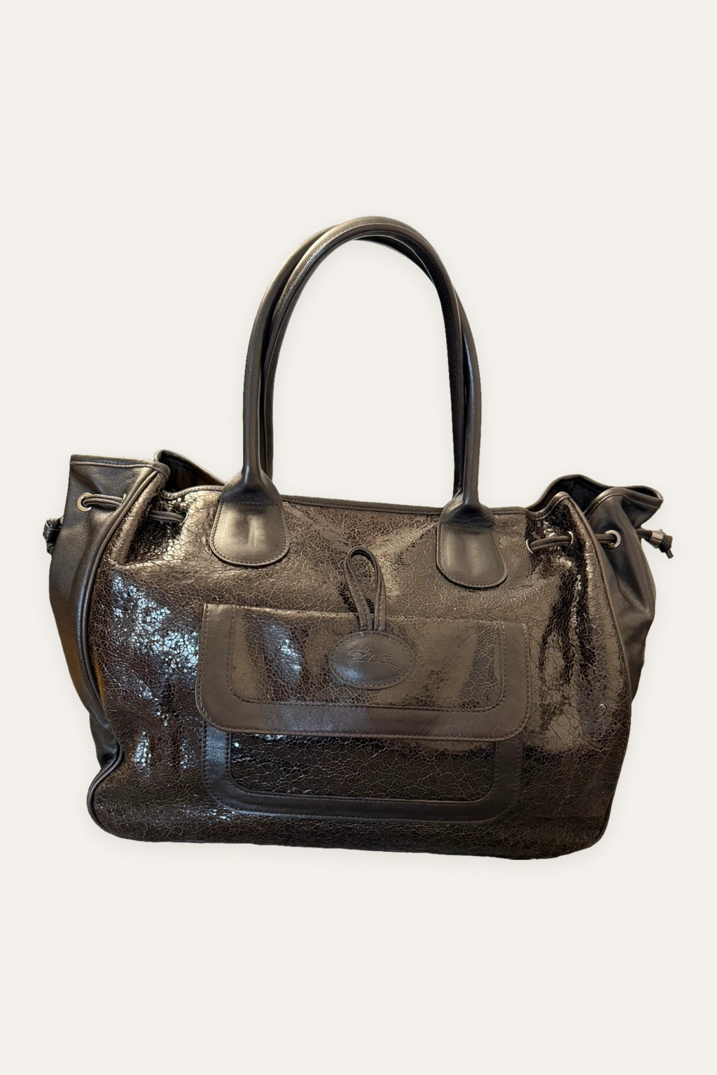 Longchamp roseau big chocolate brown leather bag