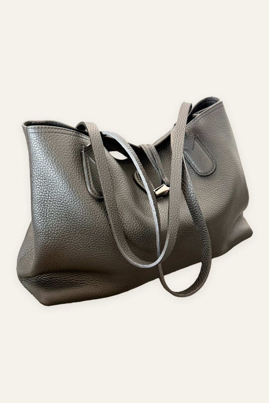 Longchamp roseau black leather soft bag