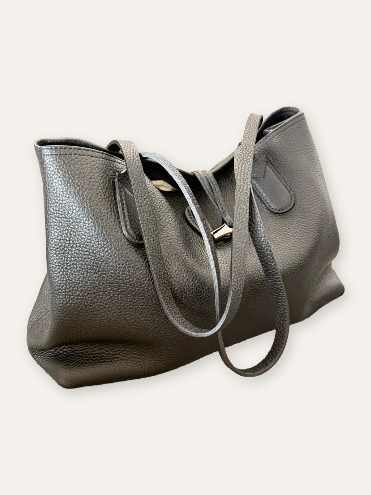 Longchamp roseau black leather soft bag - view 2