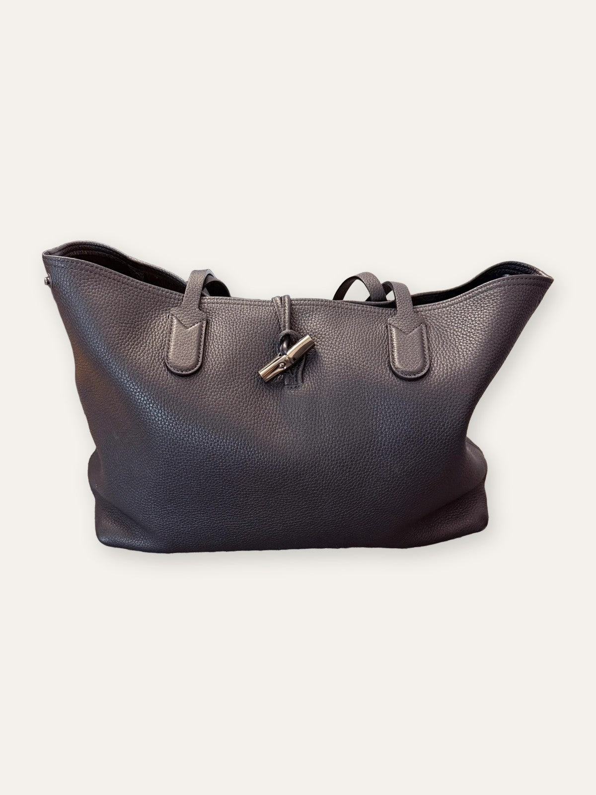 Longchamp roseau black soft leather hobo bag - view 2