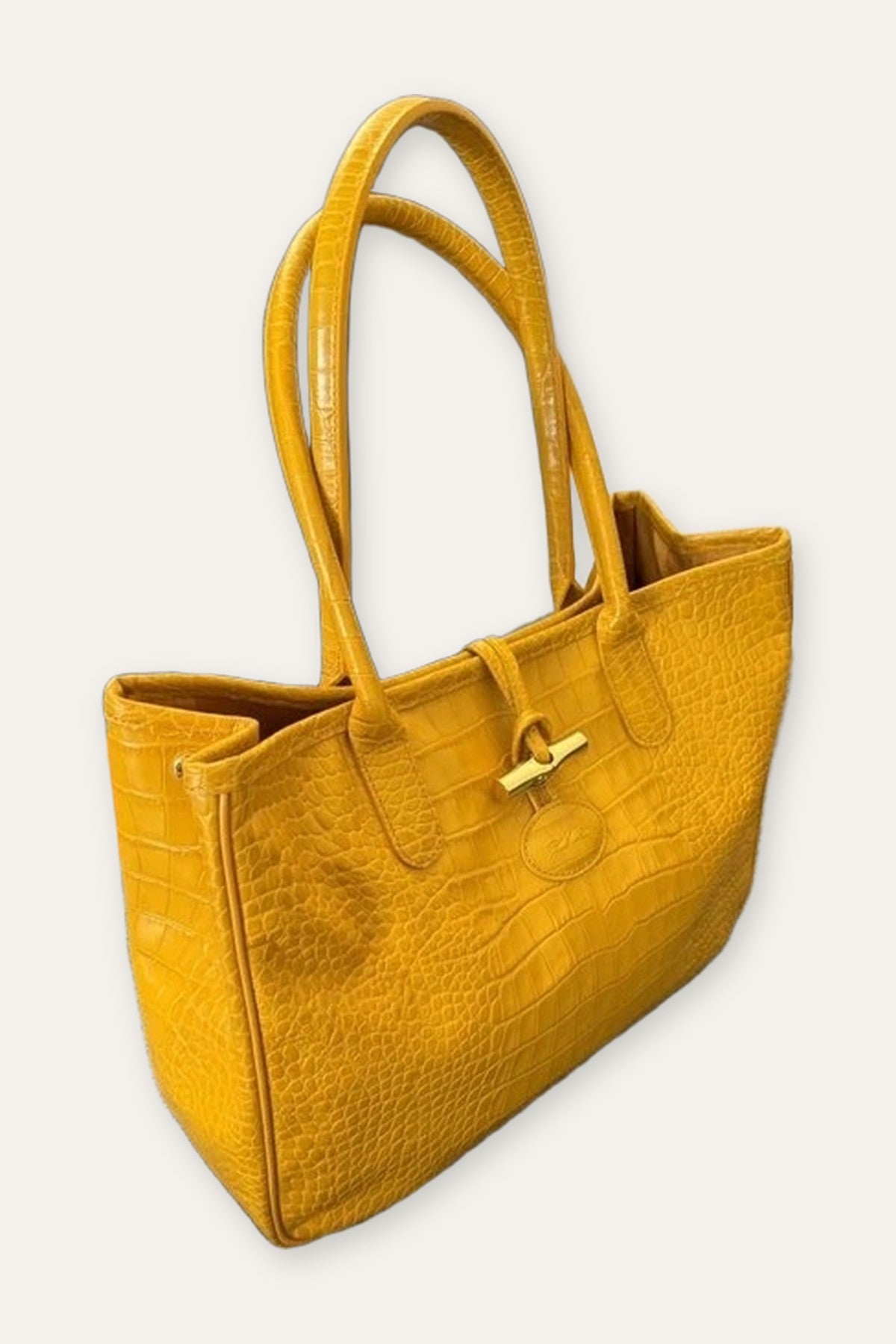 Longchamp roseau croco yellow hand / shoulder bag - view 2