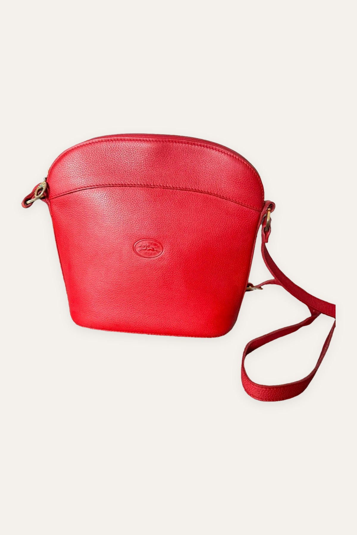 Longchamp vintage red leather bag