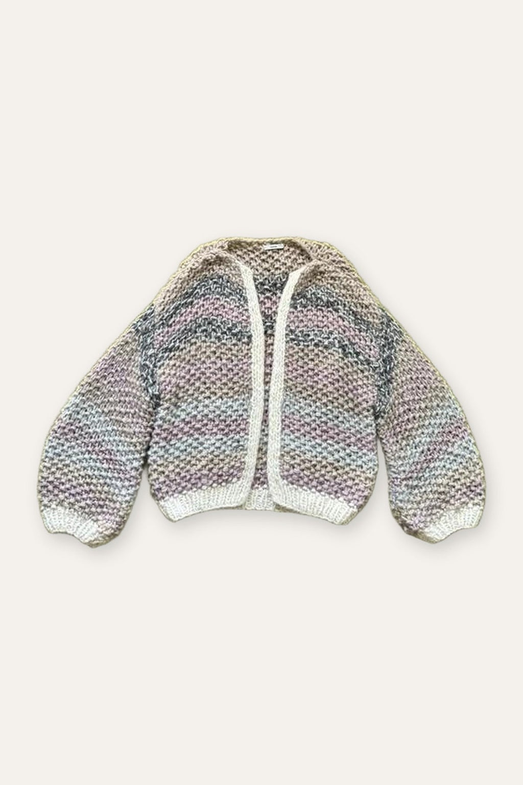 Maiami alpaca knitted cardigan pastel colours