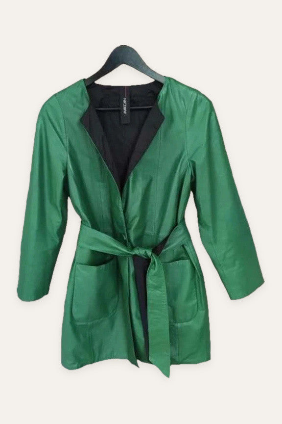 Marc Cain double face green leather jacket