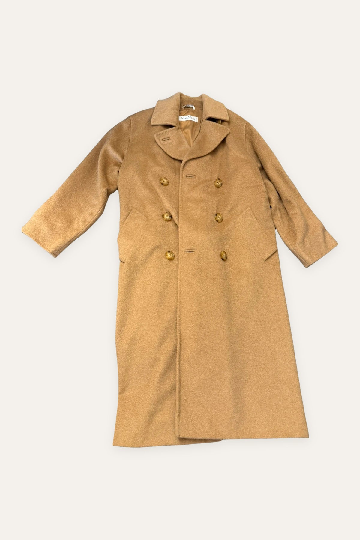 Max Mara beige 100% CAMEL wool long coat