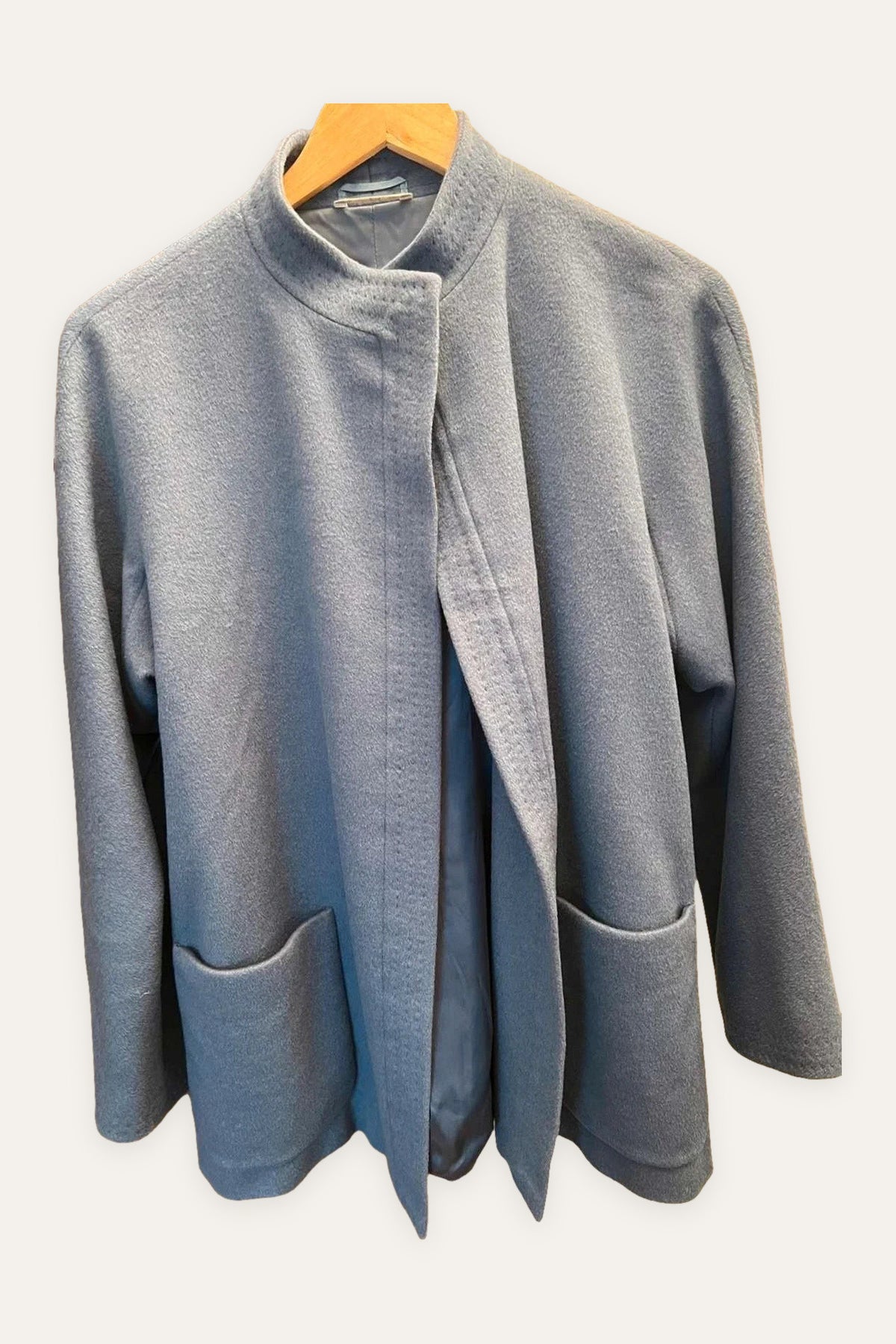 Max Mara blue wool blazer coat