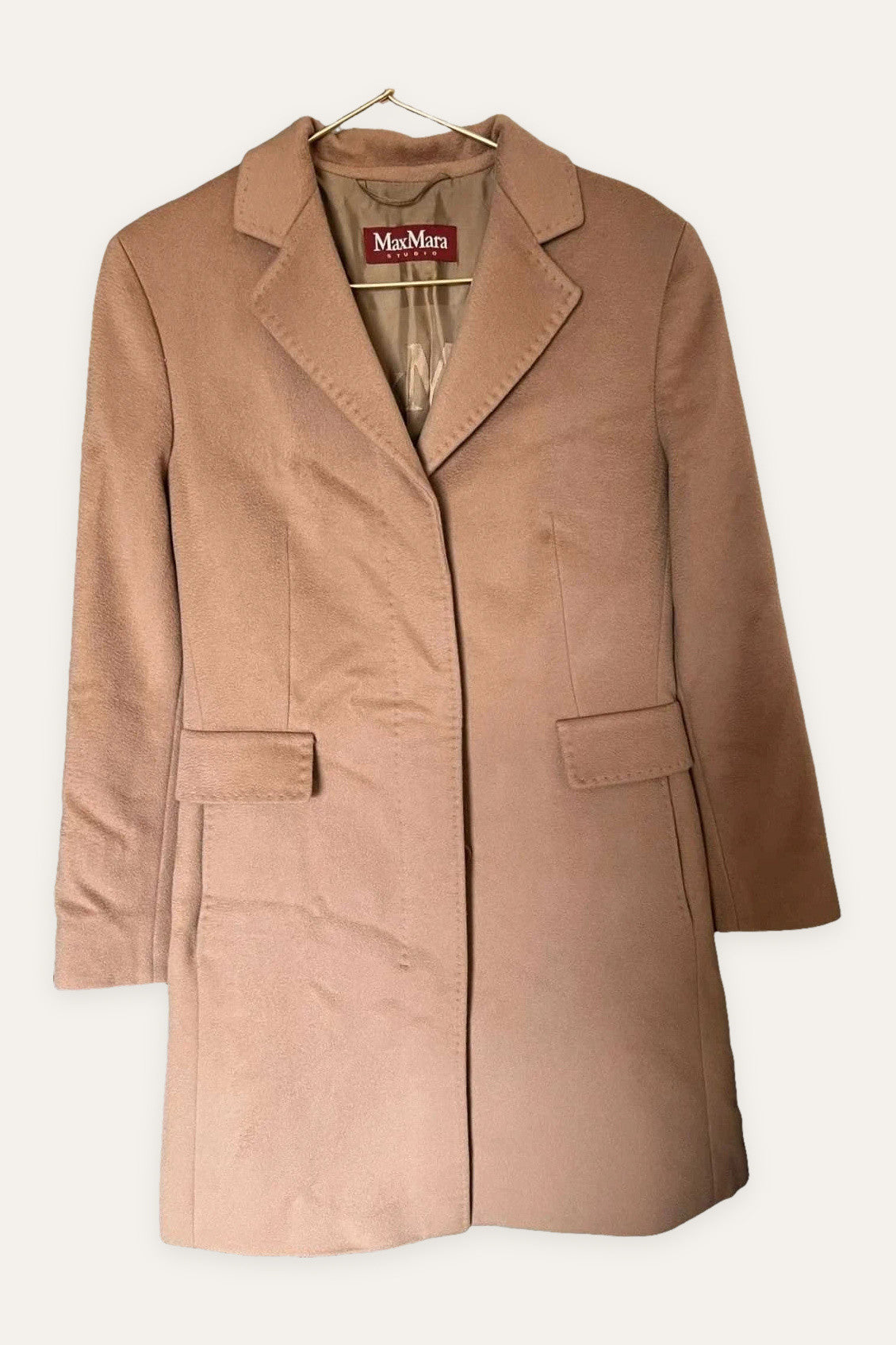 Max Mara Studio beige wool coat