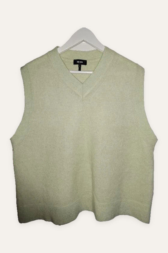 ME+EM light green alpaca sleeveless vest