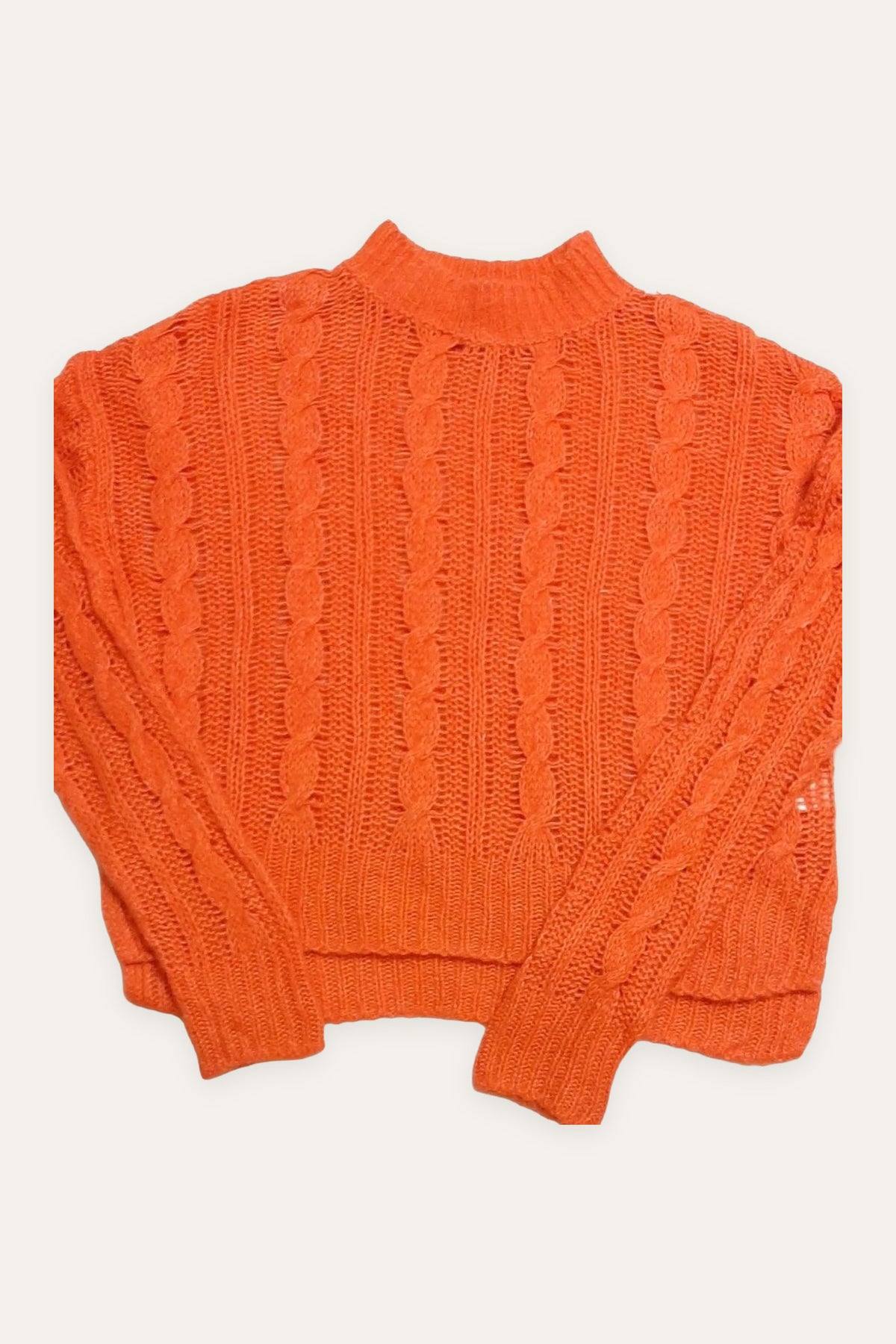 ME+EM orange cashmere silk sweater