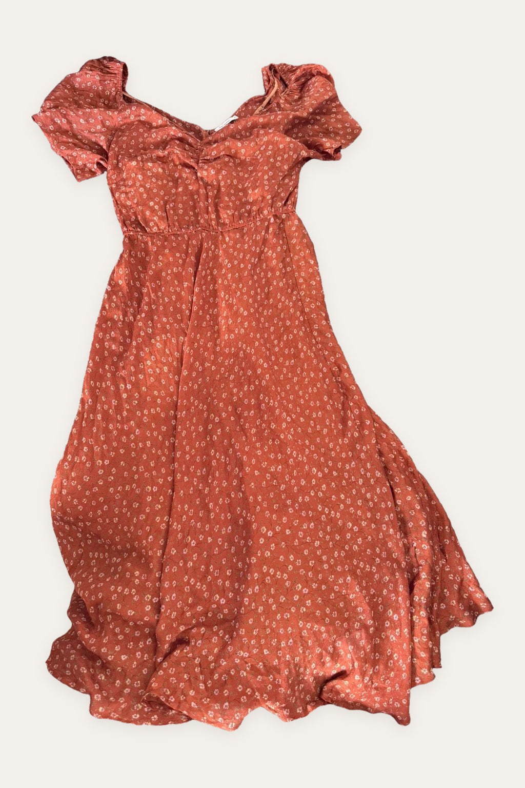 Mes Demoiselles brown silk long dress