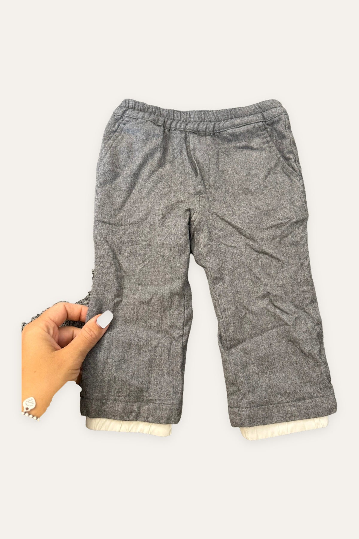 Moncler warm grey wool pants