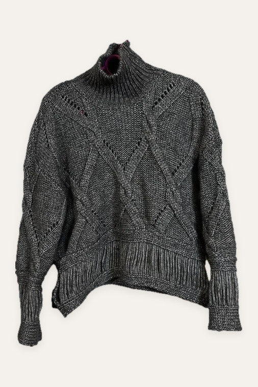 MRZ alpaca cotton grey turtleneck sweater