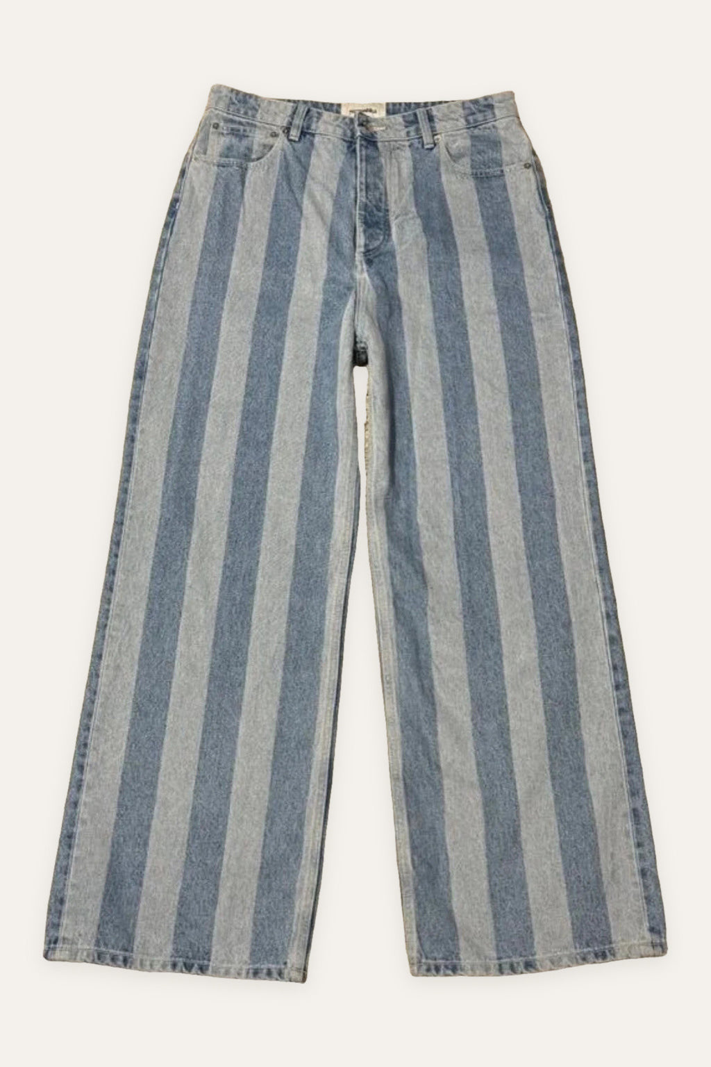 Nanushka blue striped jeans