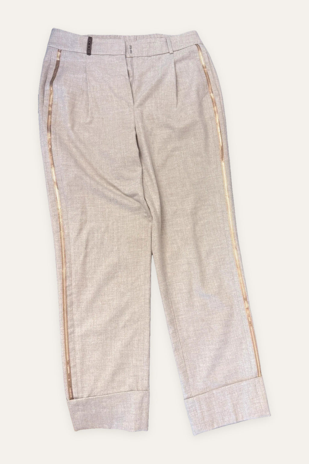 Peserico grey sequin trousers