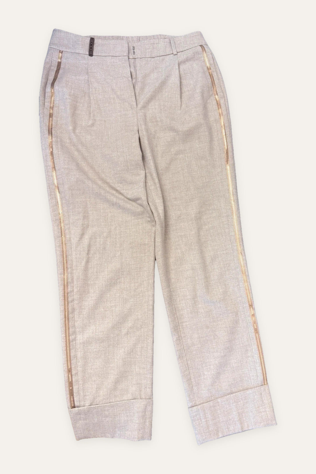 Peserico grey sequin trousers