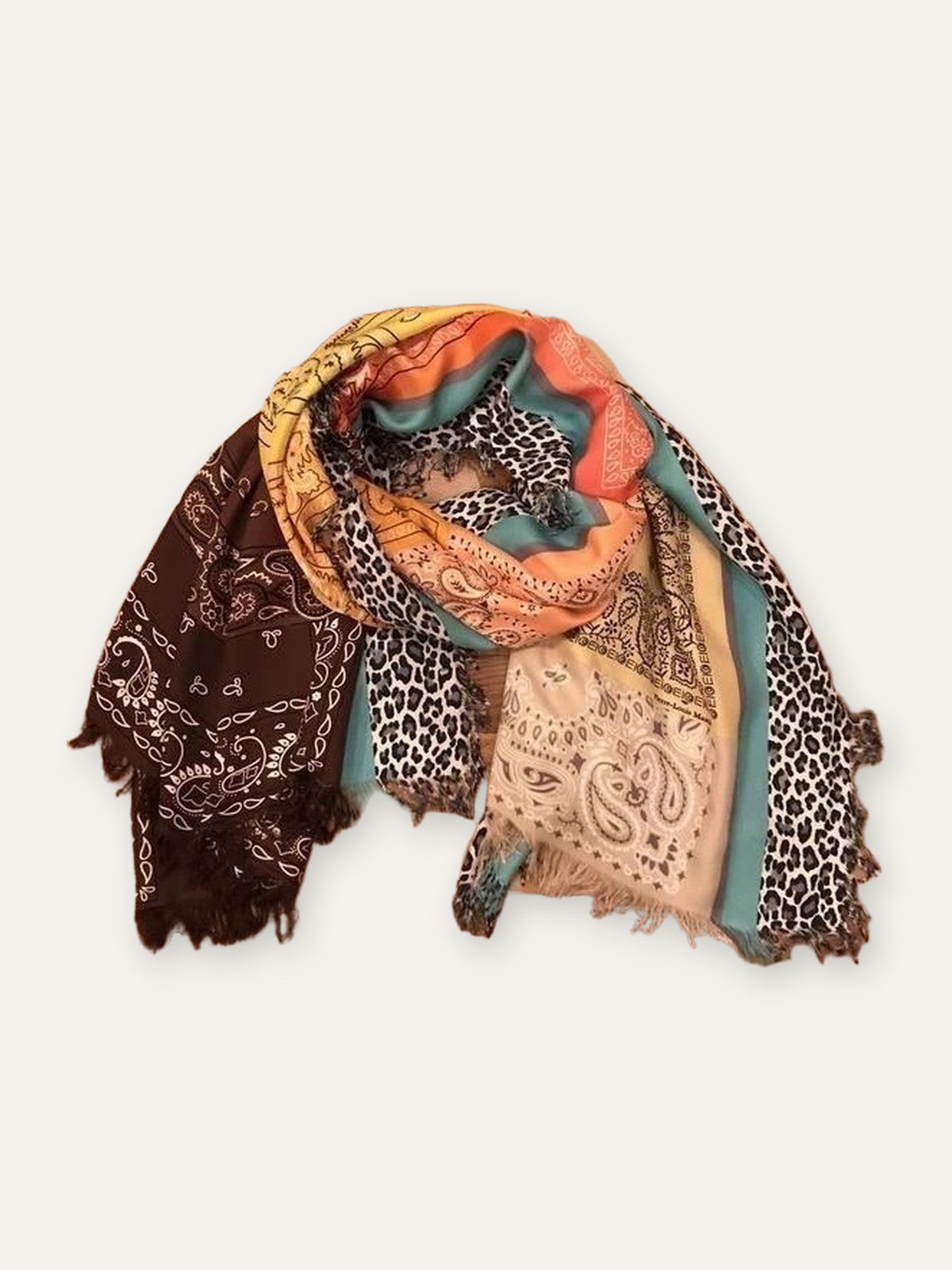 Pierre-Louis Mascia silk scarf paisley leopard print - view 2
