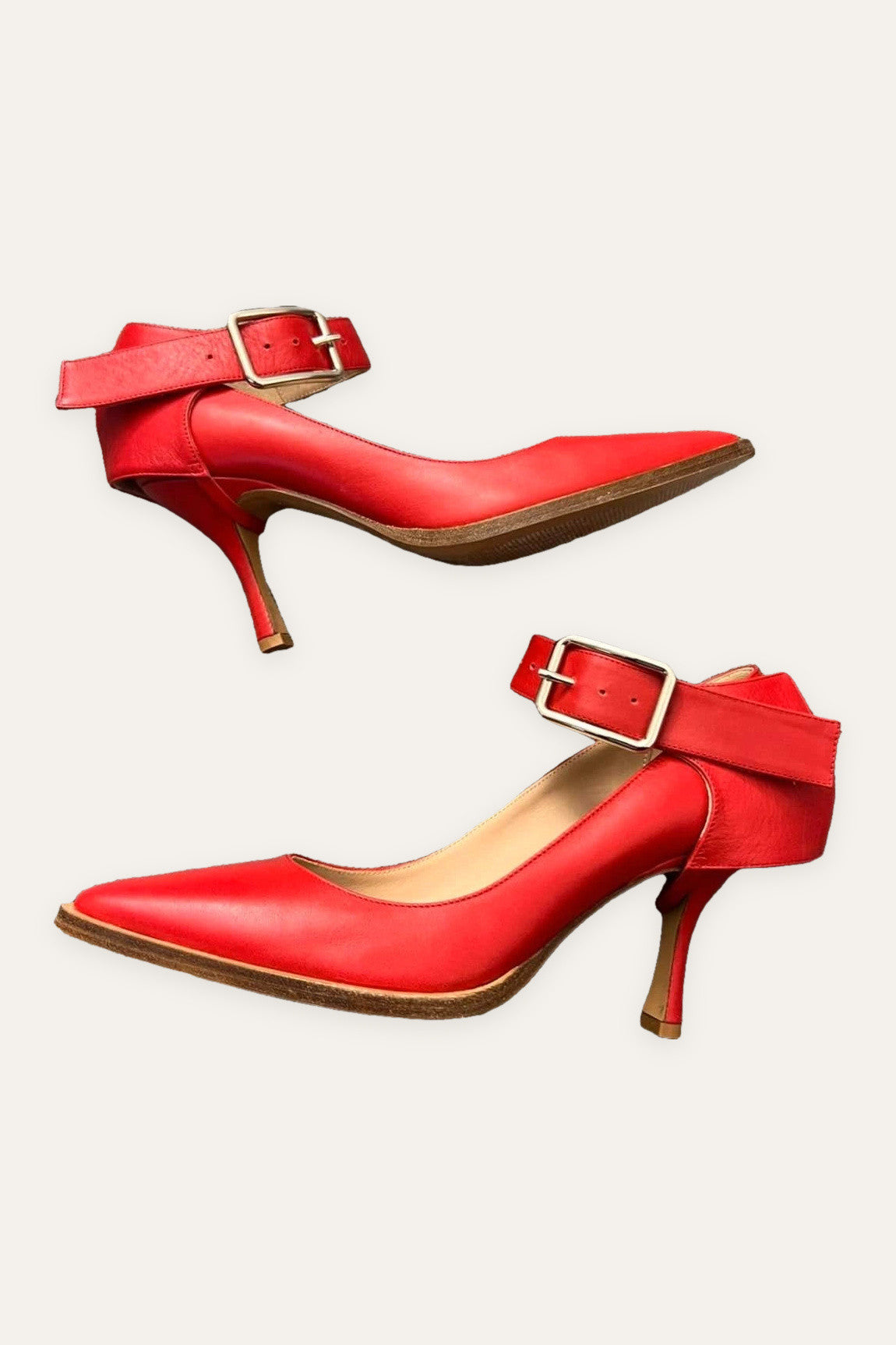 Ports 1961 red fully leather high heels