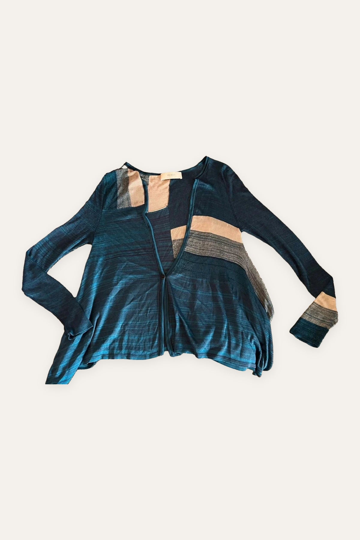 Pringle of Scotland beige viscose silk cardigan