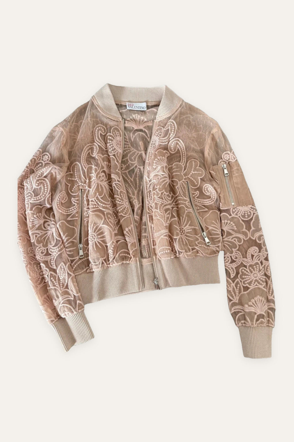 Red Valentino silk bomber
