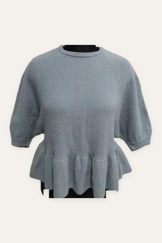 Red Valentino sky blue wool top sweater