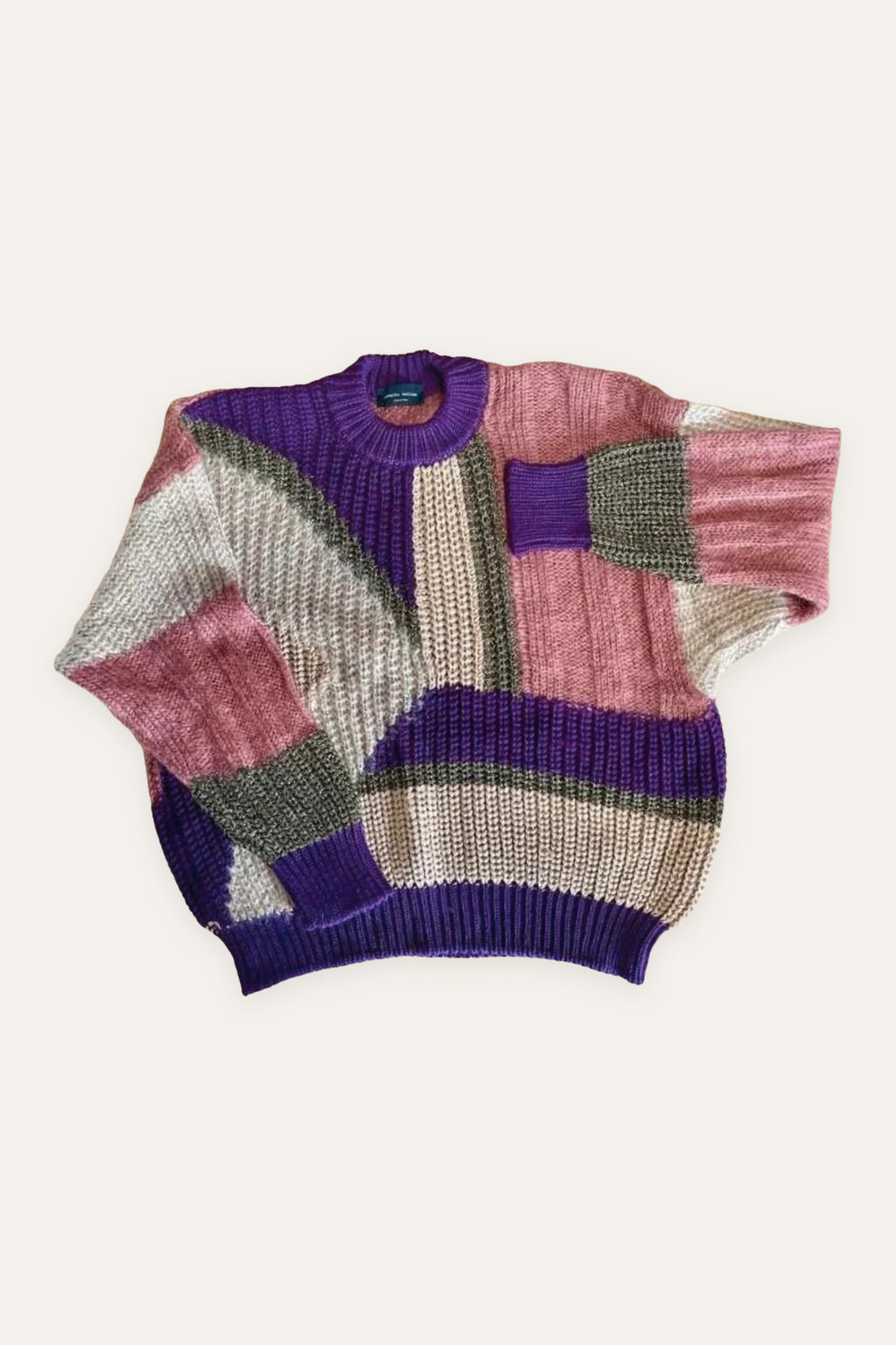 Roberto Collina wool mohair colour block oversize sweater