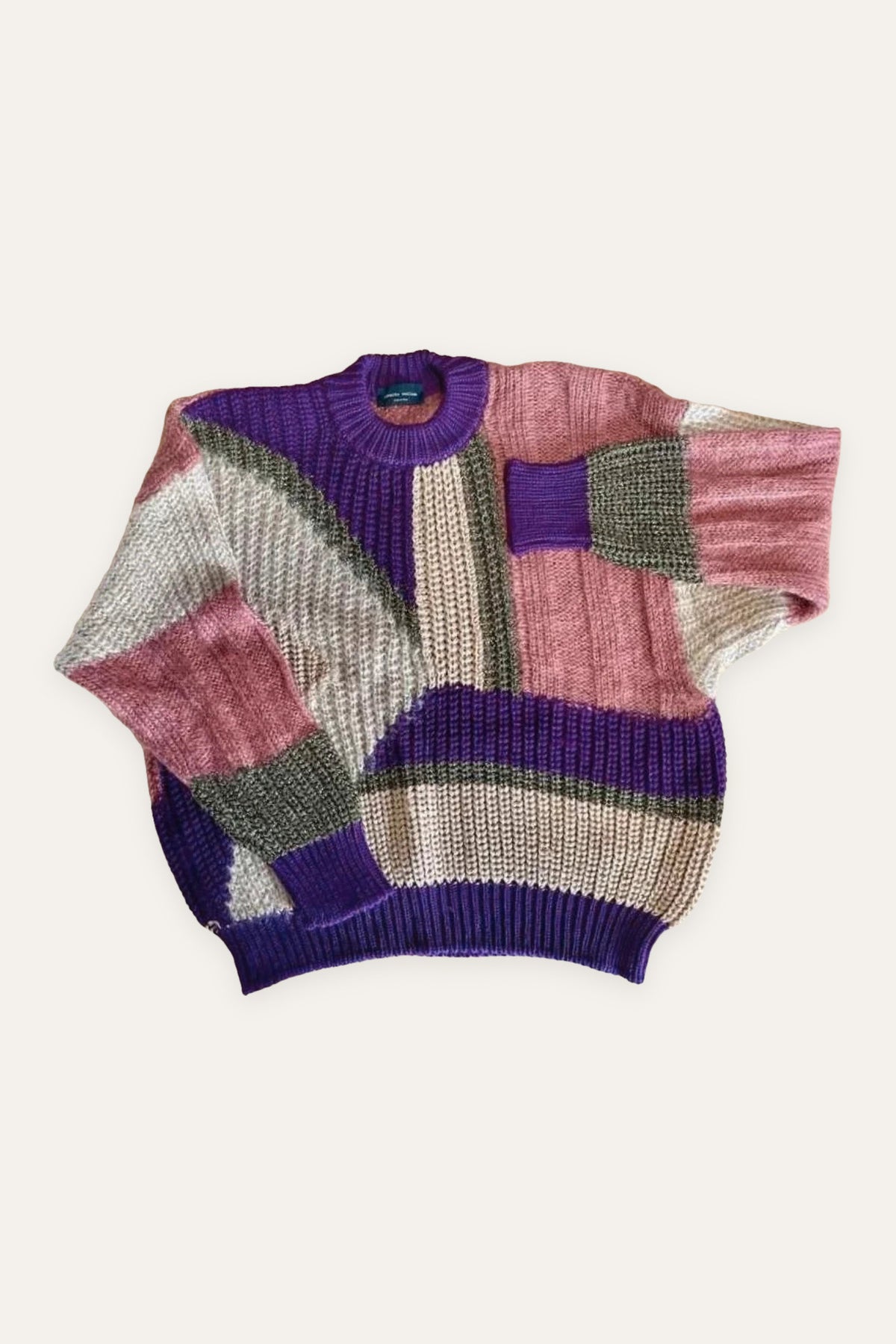 Roberto Collina wool mohair colour block oversize sweater