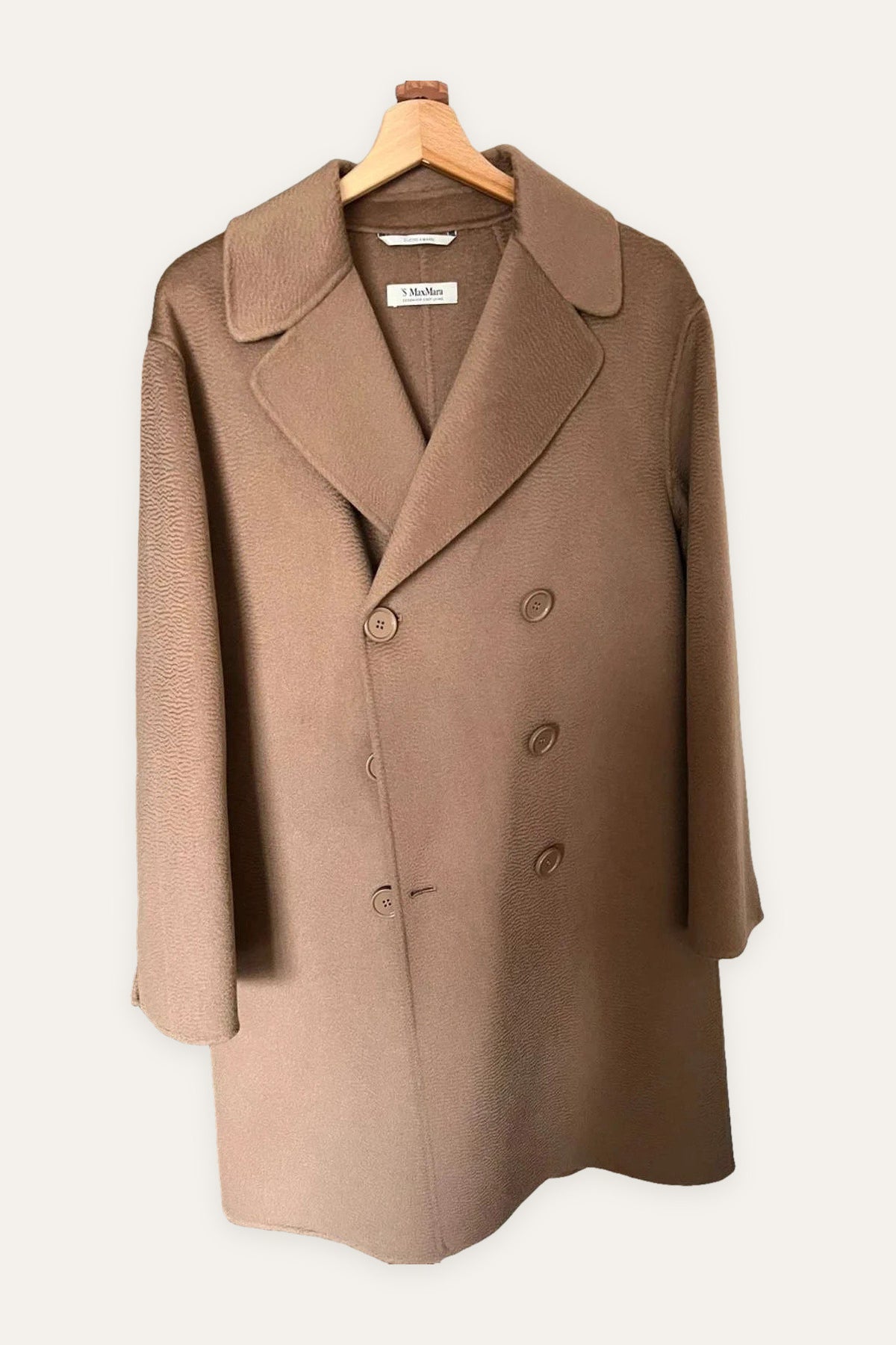 S Max Mara wool cashmere beige coat
