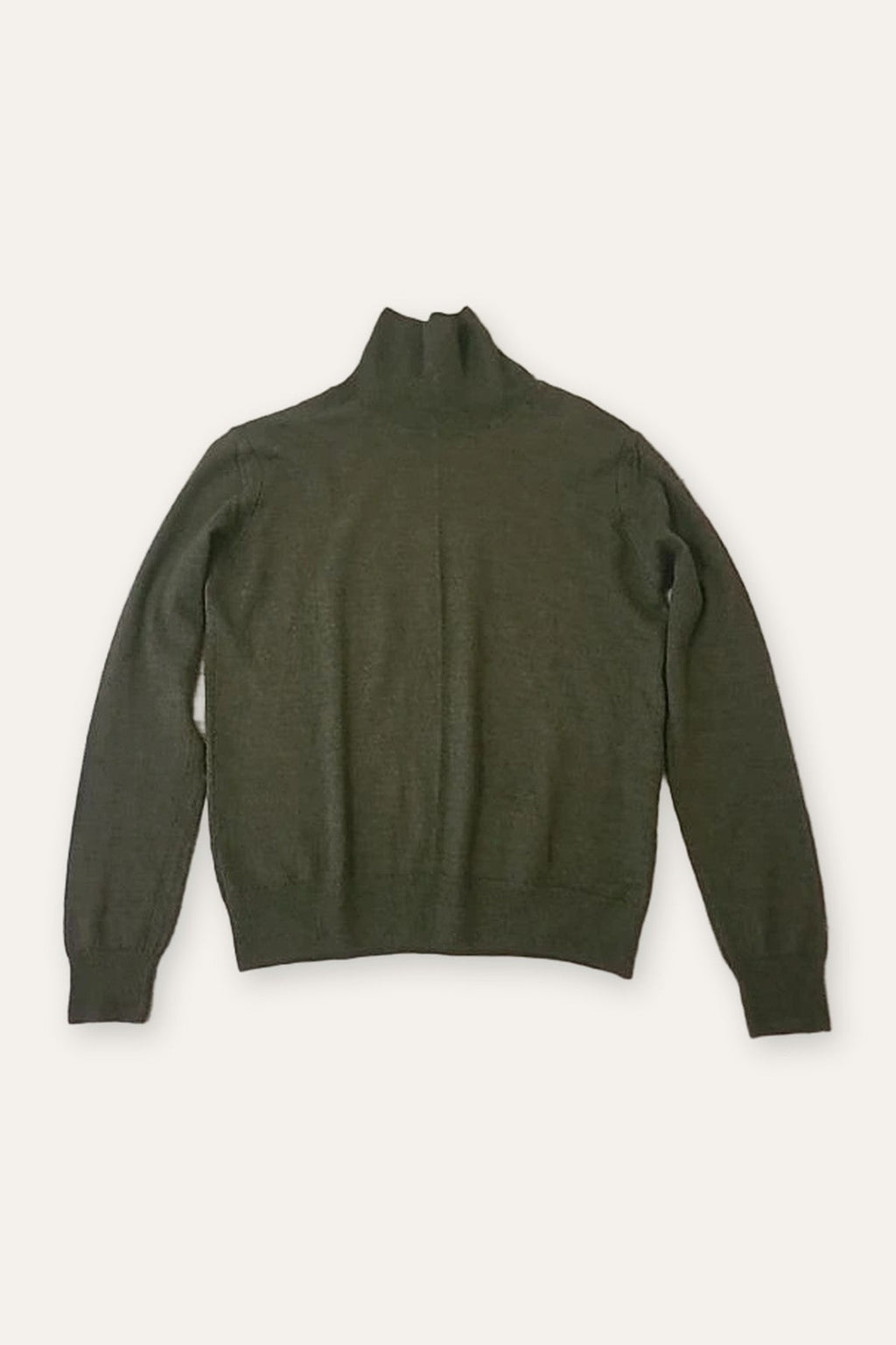 Soeur green khaki wool viscose turtleneck sweater
