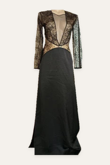 Stella McCartney archive black lace long dress