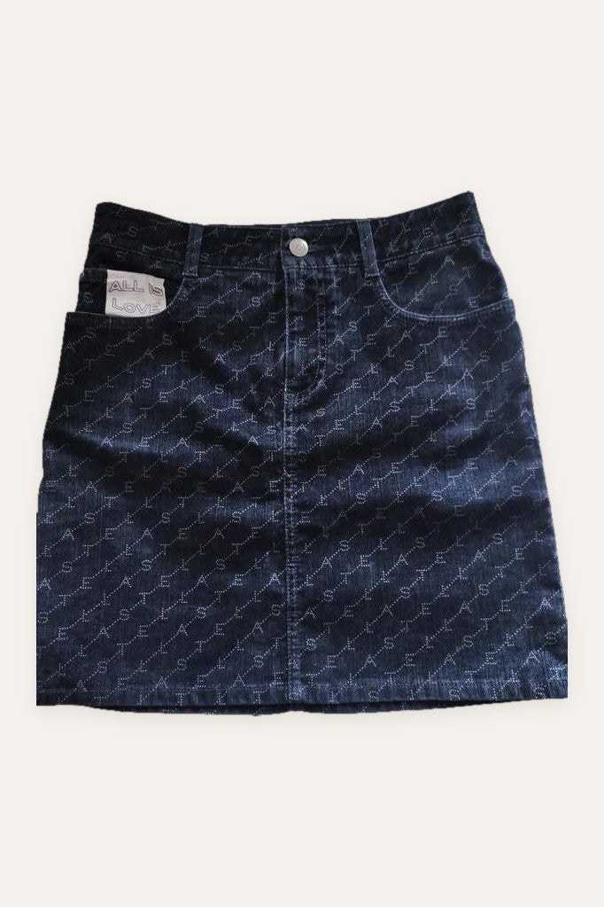 Stella McCartney monogram denim skirt