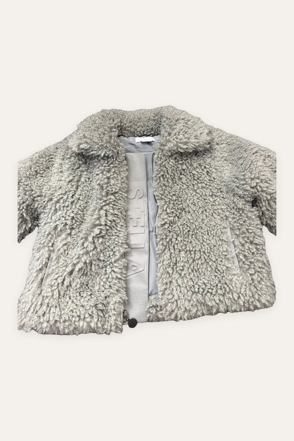 Stella McCartney new grey fur jacket