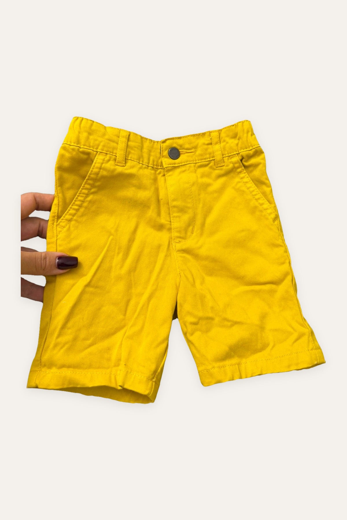 Stella McCartney yellow cotton shorts