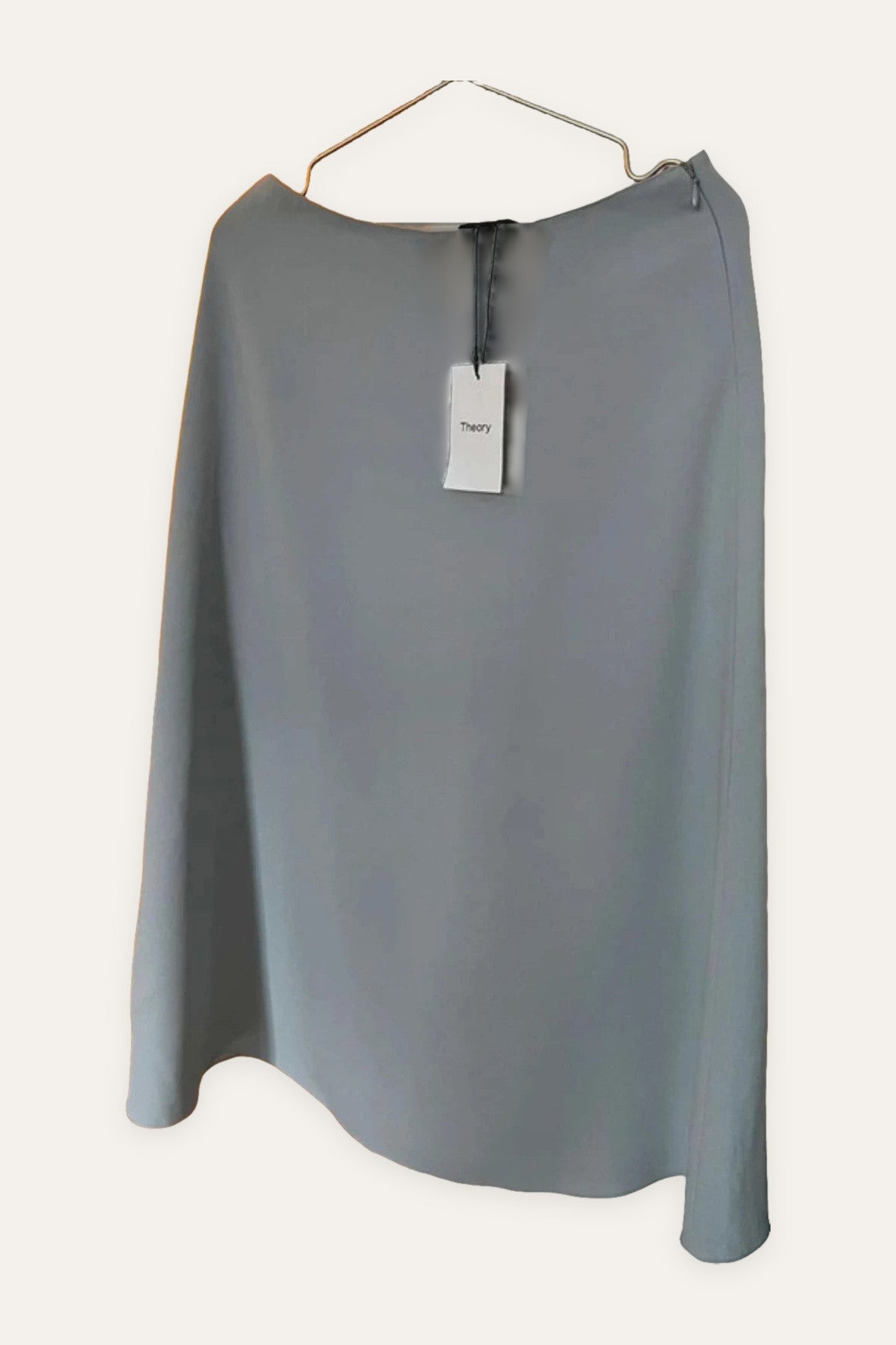 Theory new grey blue midi skirt