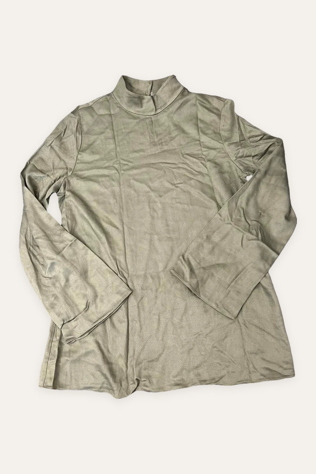 Theory olive viscose blouse
