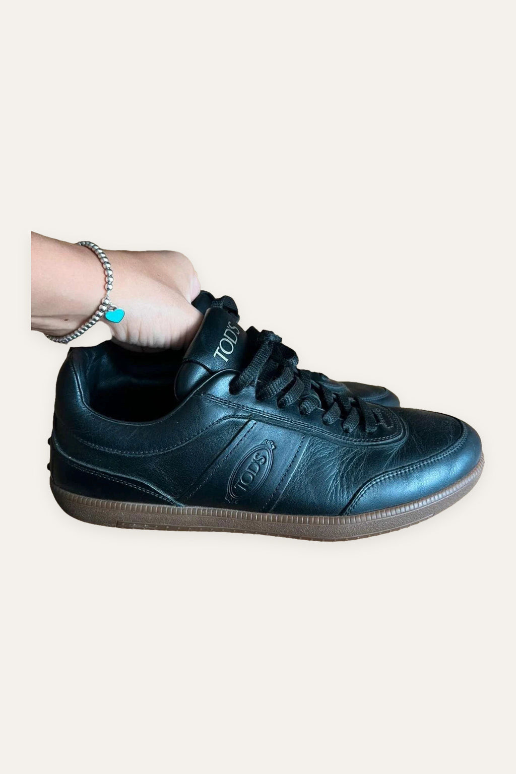 Tod's black leather sneakers