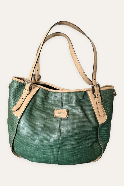 Tod's green beige bag